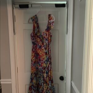 Lulu's Orange and Purple One Shoulder Sundress